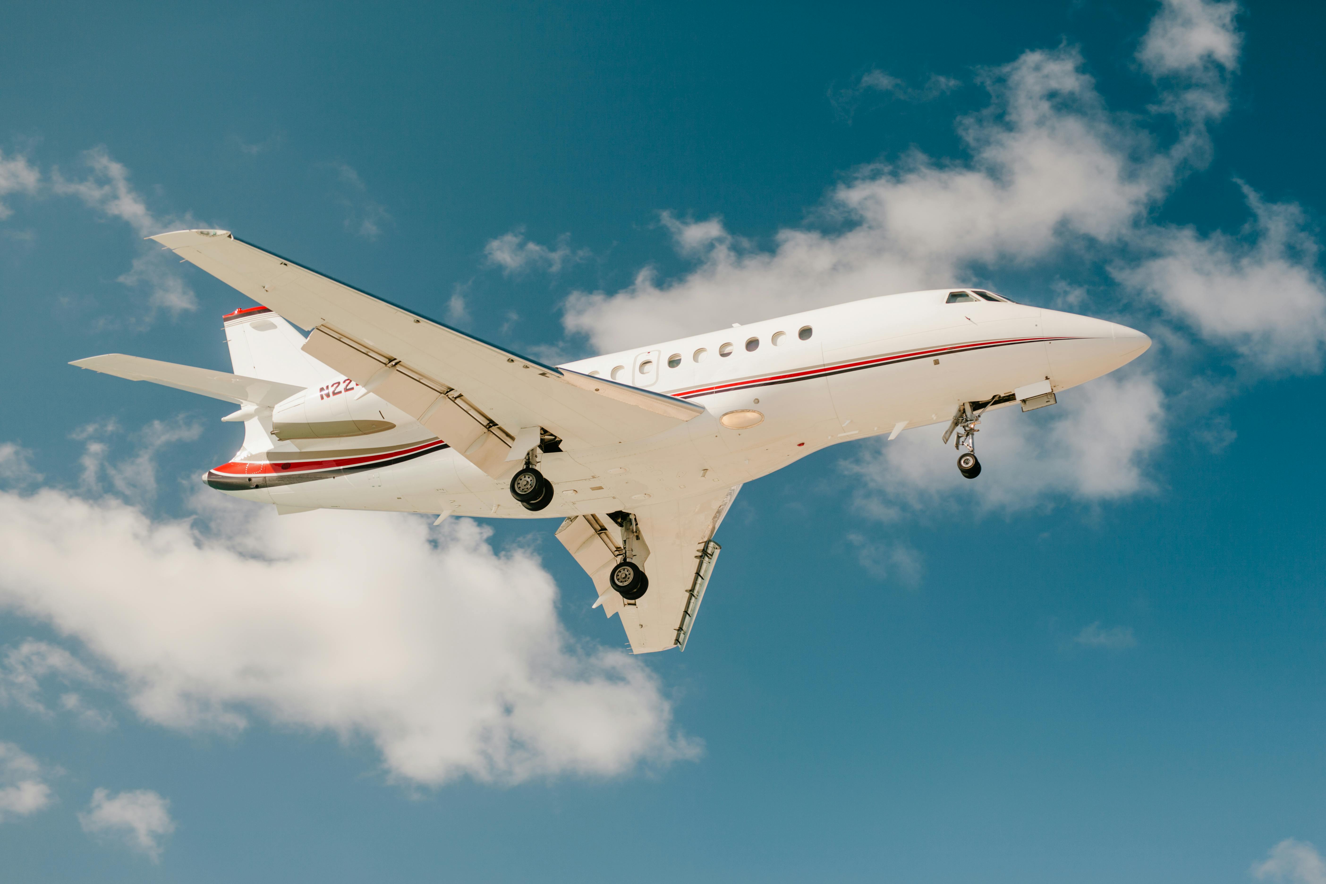 Private jet on the apron at golden hour